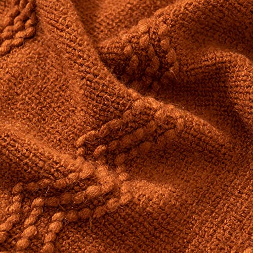 BATTILO HOME Rust Throw Blanket for Couch, 50"x60" - color: Caramel, size: 50 x 60 in.