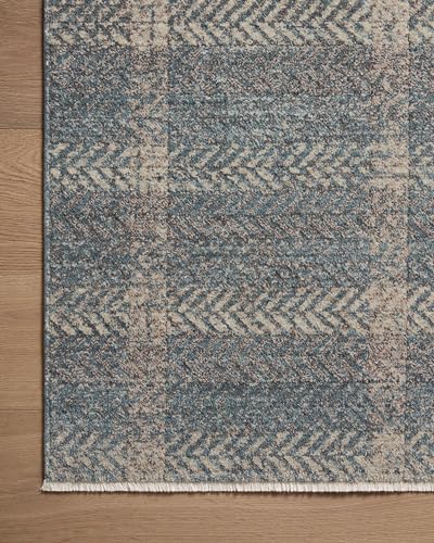 Loloi Angela Rose Ember Blue/Beige 3'-6" x 5'-6" Accent Rug - color: Blue / Beige, size: 3'6" x 5'6" (Rectangular)