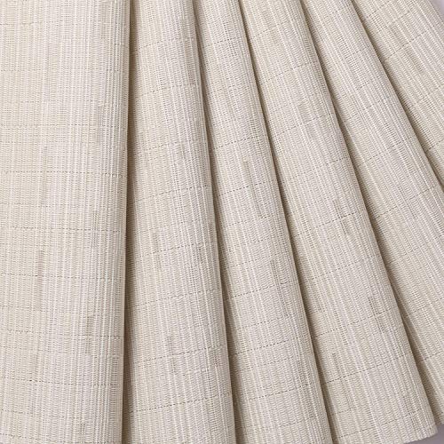 SHACOS Small Round Table Placemats Set of 5 Wedge Shaped Place Mat with Centerpiece Round Mat Heat Resistant Table Mats Washable (5, Beige) - color: Beige