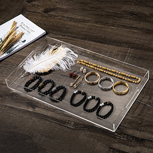 Sooyee Clear Acrylic Serving Tray, 16" x 12" - color: Clear