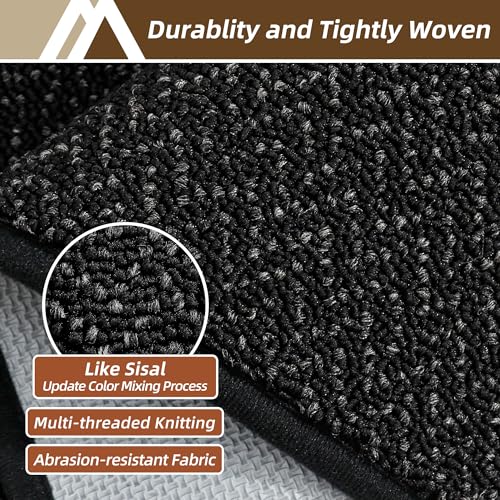 COSY HOMEER Dirt Trapper Door Mat 20"x32" Non Slip Washable Black - color: Black, size: 20" x 32"