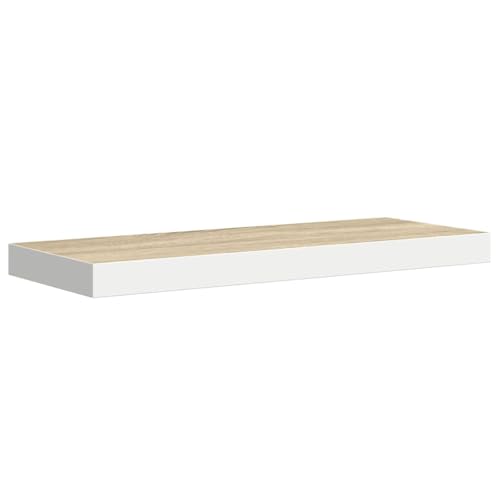 Floating Wall Shelf 23.6x9.3x1.5 in White Matte MDF Honeycomb Core Modern Display Ledge for Books Decor Living Room Bedroom Kitchen Small Space Storage - color: Brown, size: 23.6x9.3x1.5 in