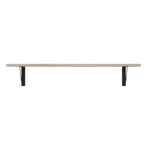 DINZI LVJ Long Wall Shelves, 31.5" Wall Mounted Shelves with Metal Brackets - color: Greige, size: 31.5 Inch