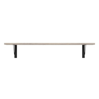 DINZI LVJ Long Wall Shelves, 31.5" Wall Mounted Shelves with Metal Brackets - color: Greige, size: 31.5 Inch