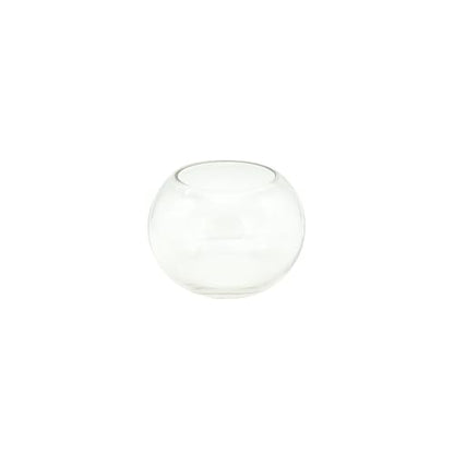 WGV Bowl Glass Vase, Diameter 5.1", Height 3.75", Open Width 3", (Multiple Sizes Choices) Clear Bubble Planter Terrarium Fish Bowl for Wedding Event Home Decor, 1 Piece (VBW0005) - size: 5"Dx3.75"H 1 Piece