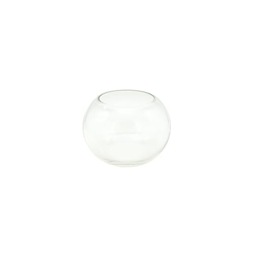 WGV Bowl Glass Vase, Diameter 5.1", Height 3.75", Open Width 3", (Multiple Sizes Choices) Clear Bubble Planter Terrarium Fish Bowl for Wedding Event Home Decor, 1 Piece (VBW0005) - size: 5"Dx3.75"H 1 Piece