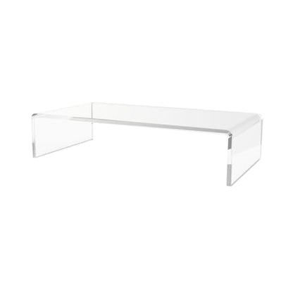 Marketing Holders Acrylic Riser Display Stand Clear 9 Inch Wide x 4.5 Inch Deep Lucite Rectangular Tabletop Showcase Platform for Collectible Merchandise Figurines and Model Car Toys One Piece