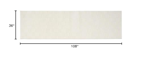 Revival Rugs Willow 3'x9' Runner Rug for Hallway Entryway - Washable, 100% Recycled, Oeko-TEX Certified, Modern, Medium Pile, Beige, Cream - size: 2'7" x 9' (Runner)
