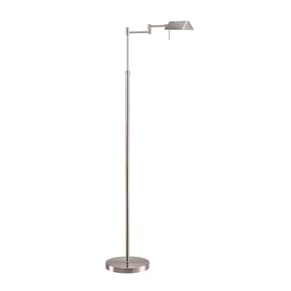 O'Bright Brook Adjustable Dimmable LED Pharmacy Floor Lamp, Brushed Nickel - color: Brushed Nickel