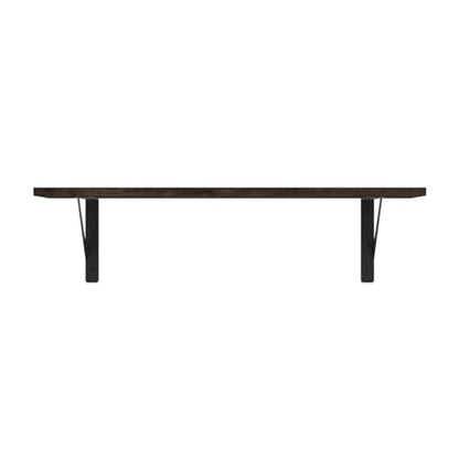 DINZI LVJ Wall Shelves, 23.6" Long Floating Shelves with Metal Brackets - color: Rustic Brown, size: 23.6 Inch