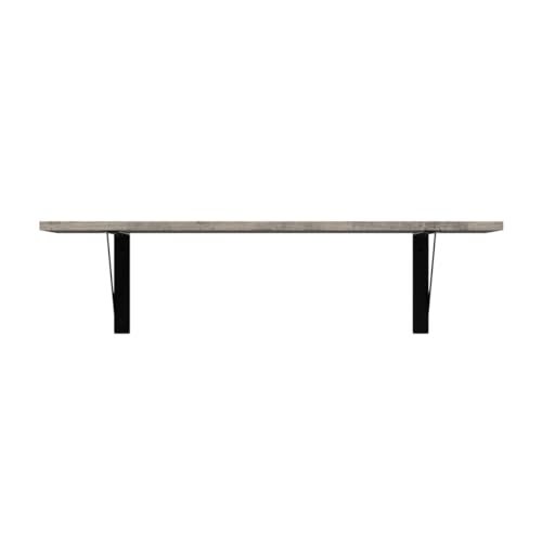 DINZI LVJ Wall Shelves, 23.6" Long Floating Shelves with Metal Brackets - color: Grey Wash, size: 23.6 Inch