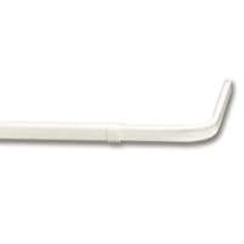 Graber Single Standard Lock Seam Curtain Rod, 28 to 48-Inch Adjustable Width, 5 1/2-Inch Projection, White