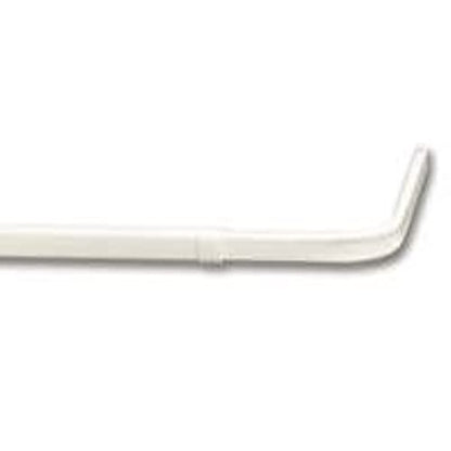 Graber Single Standard Lock Seam Curtain Rod, 28 to 48-Inch Adjustable Width, 5 1/2-Inch Projection, White