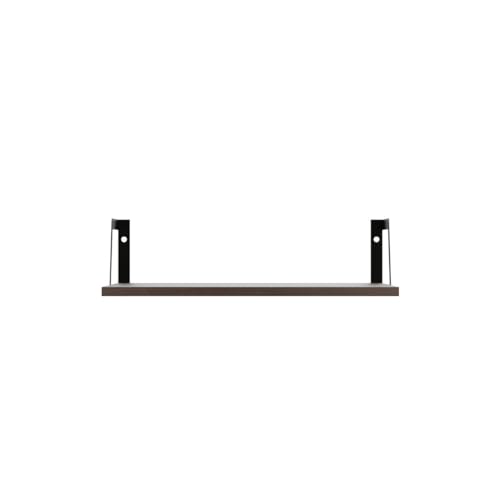 SRIWATANA Dark Walnut Deep Floating Shelves, Set of 2 Wood Wall Shelf Unit - color: Dark Walnut
