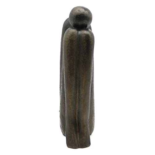 Lukitas Thinker Decorative Bookends, Non-Slip Book Holder, Resin 9'' - color: Bronze Colour