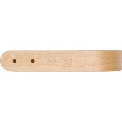 2 x Waveply Wood Curtain Holdbacks Plywood Drapery U Shaped Hook Tiebacks for Wall (Birch) - color: Maple