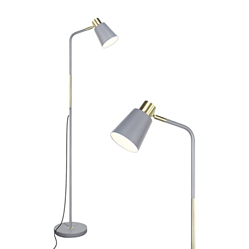 LALISU Floor Lamp Industrial Floor Lamps Reading Farmhouse Standing Lamp - color: Gray