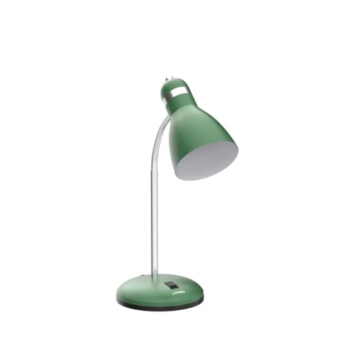 LEPOWER Metal Desk Lamp, Adjustable GooseNeck Reading Light for Bedroom - color: Green