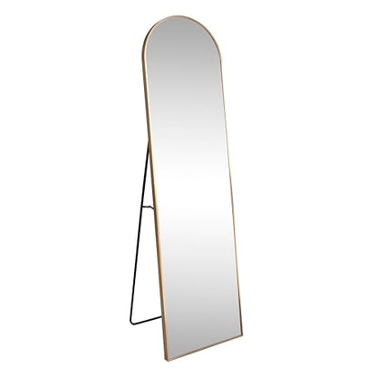 JONATHAN Y Adrian Arched Full Length Mirror 16" x 59" Metal Frame, Gold - color: Gold
