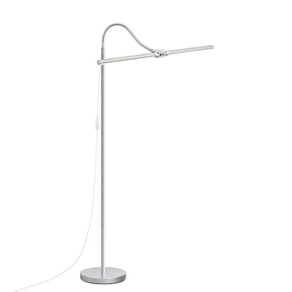 Bright Floor Lamp, 18W/2000LM Silver LED Floor Lamp with Double Head - color: Silver