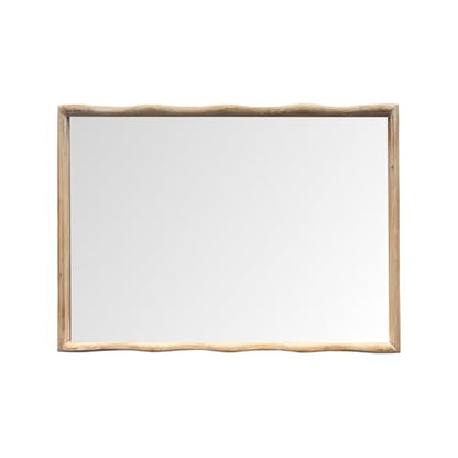 Howard Elliott Collection Willow Scalloped Mirror Rectangle Brown 35.5H x 25.1/4W x 2D