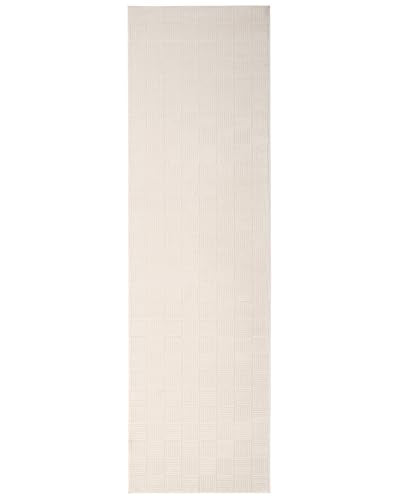 Revival Rugs Willow 3'x9' Runner Rug for Hallway Entryway - Washable, 100% Recycled, Oeko-TEX Certified, Modern, Medium Pile, Beige, Cream - size: 2'7" x 9' (Runner)