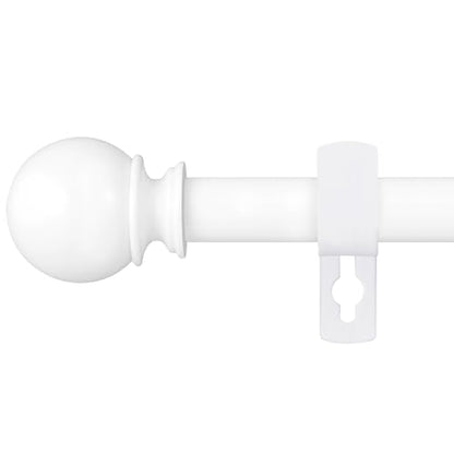 White Curtain Rods for Windows 28-48 Inch,5/8"Adjustable Small Curtain Rod - color: White, size: 28-48"(1 Pack)
