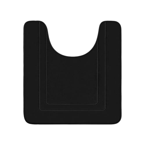 Cupic Cupid Memory Foam Toilet Rug 24"×20", U-Shaped Bath Mat, Sage Green - color: Black, size: 1'8" x 2' (24" x 20"（U-Shape）)