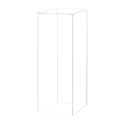 Acrylic Pedestal Display 12" x 12” x 42” Tall Box Riser No Lid Vertical Rectangle Column Clear 5 Sided Showcase Pedestal Tower Podium Art Display Box by Marketing Holders - size: 12" x 12" x 42"