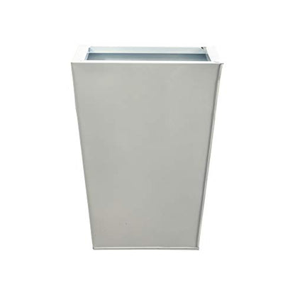 Nearly Natural 13in. Classic Square Metal Planter - color: White