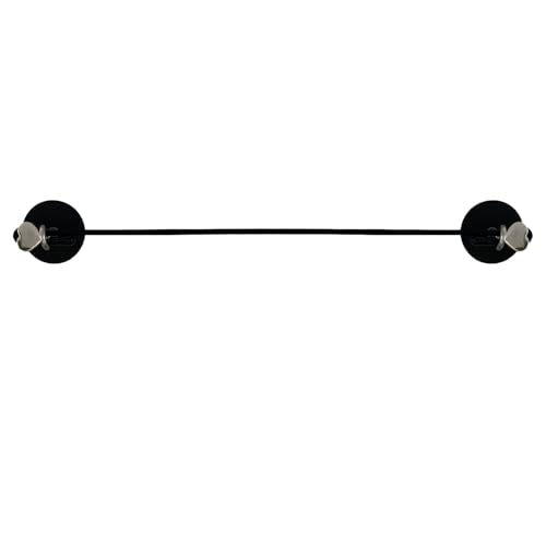 Magnetic Curtain Bungee cord Rod for Metal Doors with Adjustable Length - Stretchable up to 35 inches,for Magnetic Window Cafe, Classroom whiteboard,Refrigerator. Black 1 Pack