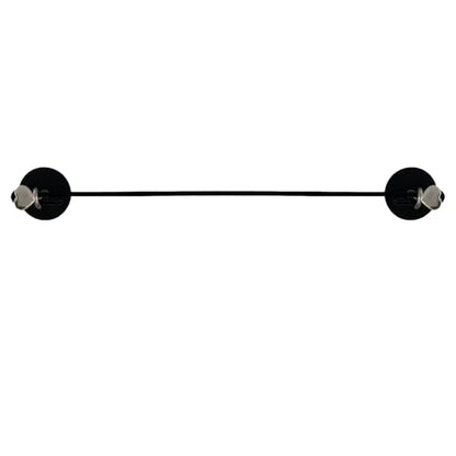Magnetic Curtain Bungee cord Rod for Metal Doors with Adjustable Length - Stretchable up to 35 inches,for Magnetic Window Cafe, Classroom whiteboard,Refrigerator. Black 1 Pack