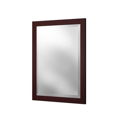 Alaterre Bathroom Vanity Mirror with Beveled Glass, Espresso, 24”x30” - color: Espresso