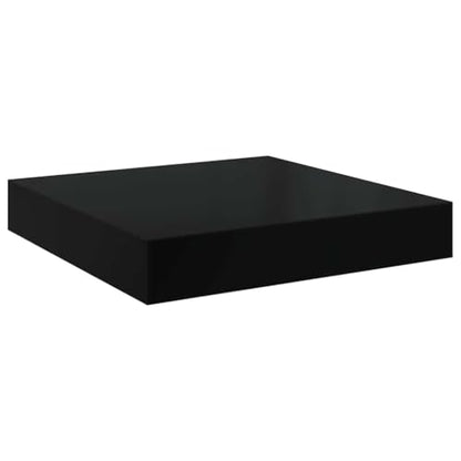 2-Pack Black Floating Shelves 15.7"x9.1", MDF Honeycomb 11 lbs, Mount Hardware, Living Room Bedroom Office - color: Black, size: 15.7 x 9.1 in