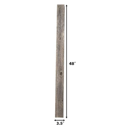 Rockin' Wood Real Wood Peel & Stick 2 & 4 Foot Length Rustic Reclaimed Naturally Weathered Barn Wood Accent Paneling Planks for Walls, 23 Square Feet - size: 23 Square Feet