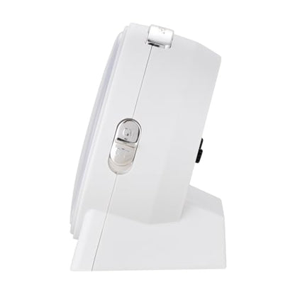 Tinload 4.3" No Ticking Analog Alarm Clock,Silent Readable for Seniors,Easy to Set,Gradual Rise Alarm,Big Numbers,On/Off Switch on Side,Gentle Wake,Snooze,Lighted on Demand,Battery Operated,White - color: White