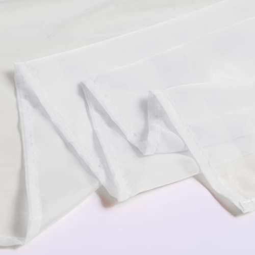 Sheer Canopy Bed Curtains 216 Inch Long, Wide 52, White - color: White, size: Full/Queen (52"W x 216"L)