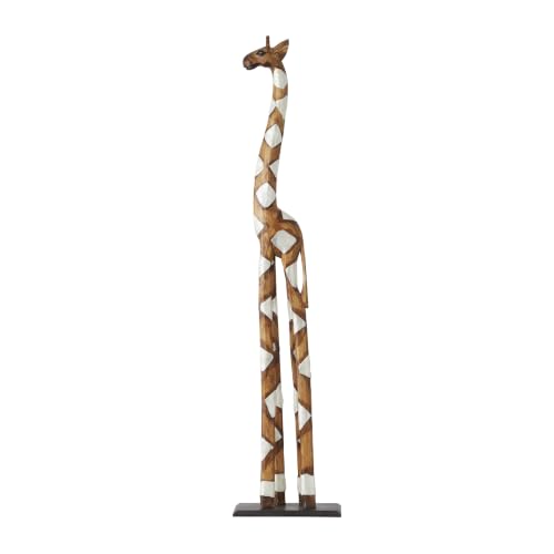 Deco 79 Wood Giraffe Sculpture, Sculpture 11" x 6" x 47", Brown - color: Brown, size: 11" x 6" x 47"