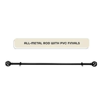Buono II Carrie Rod & Finial 28-48 in, for Windows, Finials - size: 28-48, style: Carrie