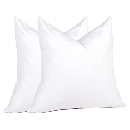puredown® 18x18 Pillow Inserts, Feather Down Filled for Support, Set of 2 - size: 18x18 Inch