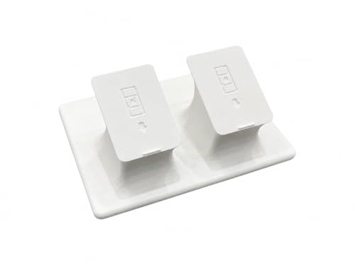 Remote Control Stand Pedestal Compatible with Lutron Pico Remote, Desk and Tabletop Display Holder for Caseta Smart Lighting Remotes, Non-Slip Base, White and Black Options (White, Double Pedestal) - color: White, size: Double Pedestal