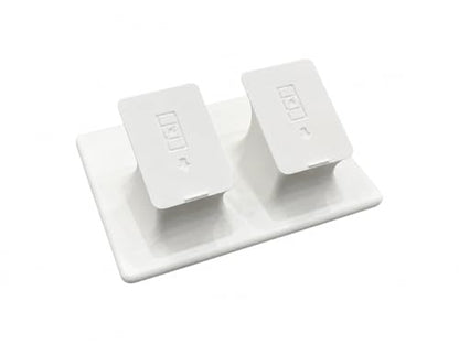 Remote Control Stand Pedestal Compatible with Lutron Pico Remote, Desk and Tabletop Display Holder for Caseta Smart Lighting Remotes, Non-Slip Base, White and Black Options (White, Double Pedestal) - color: White, size: Double Pedestal