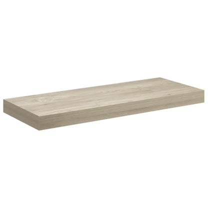 Floating Wall Shelf Oak 23.6x9.3x1.5 Honeycomb MDF Metal Frame Invisible Mount Modern Display for Living Room Bedroom Kitchen Hallway - color: Brown, size: 23.6" x 9.3" x 1.5"