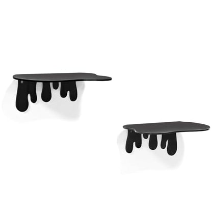 SetGame 2-Pack Small Acrylic Shelves, 7 Inch Floating Shelves, Black - color: Black, size: 7 Inch
