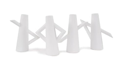 Howard Elliott Collection Astrid Ceramic Vase II, Matte White Scandinavian Design with Clean Lines, Modern Decorative Accent for Table, Shelf or Console, 10H x 9W x 3.5D - size: Vase - II