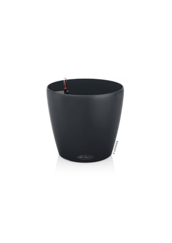 Classico Color 28 Slate, Self-Watering Round Planter, D11 H10.2 in - color: Slate Matte, style: 28