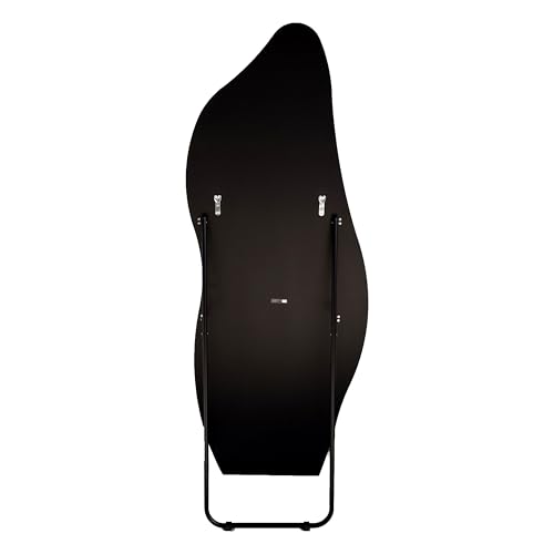 QDSSDECO Full Length Mirror Irregular Wavy Mirror with Stand, Frameless - color: Cloud With Bracket