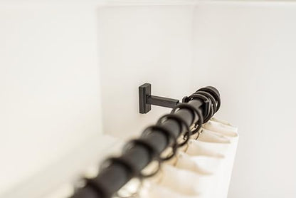 BlastHome® Luxury Adjustable Curtain Rod Brackets, Brushed Dark Brown - color: Brushed Dark Brown