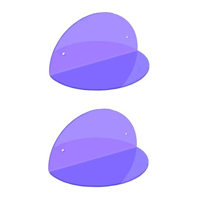 ROYALITA 2-Pack Small Acrylic Shelves Room Decor Floating Shelves, Purple - color: Purple