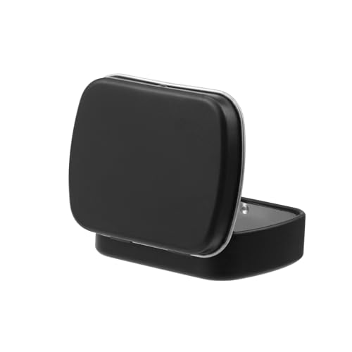 4pcs Mini Tin Can Metal Tin Box Container, Black - color: Black